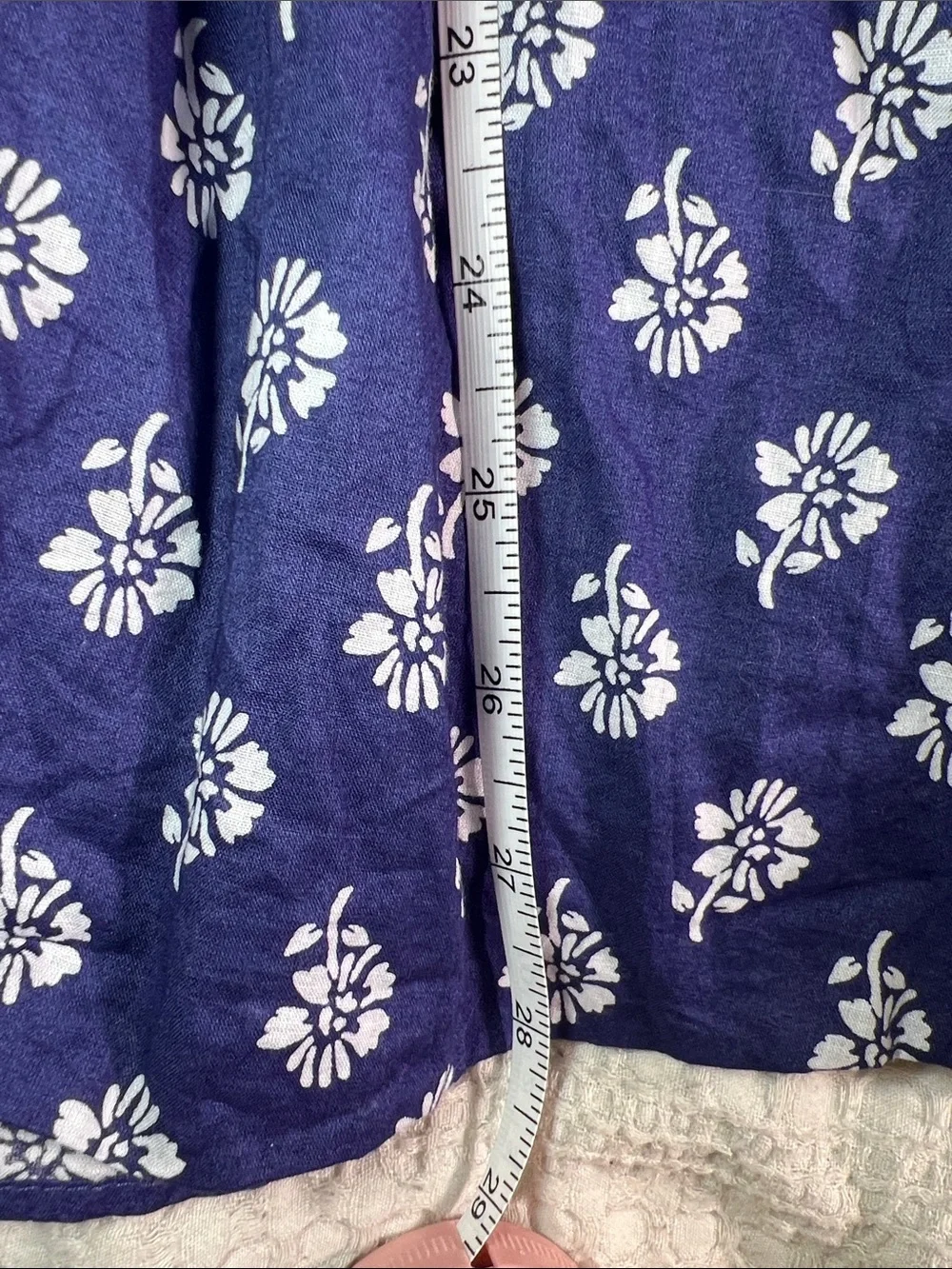 J. Crew Royal Blue Floral Tiered Midi Skirt size S